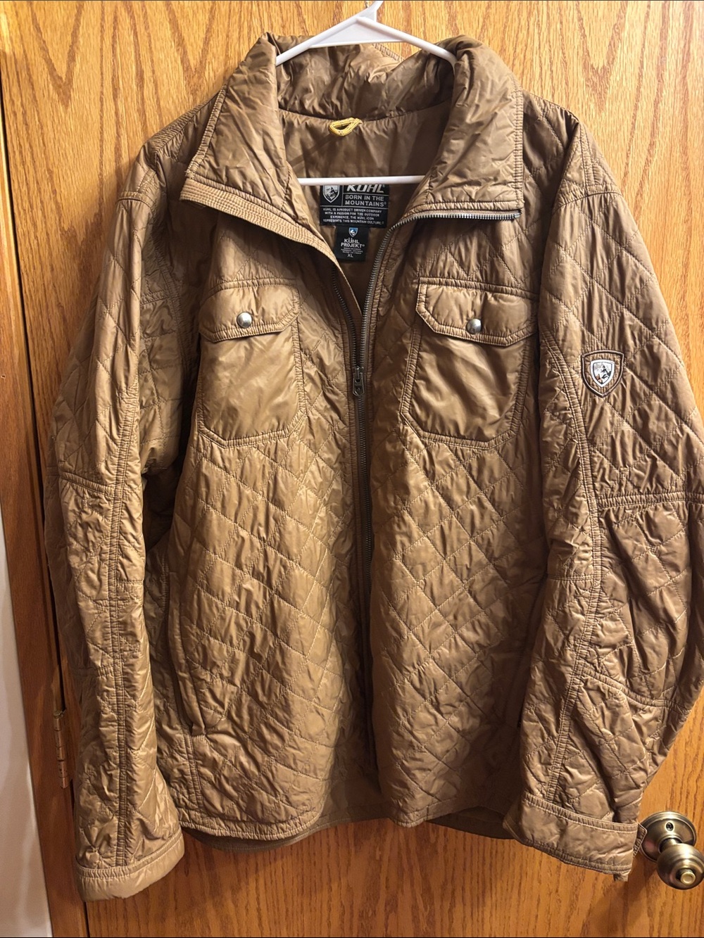 Kuhl Men's Quilted Tan/Brown Puffer Jacket